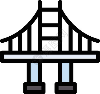 金洲大桥哈里里弗尼亚旅游吸引力旅行红色插图纪念碑建筑学地标商业城市插画