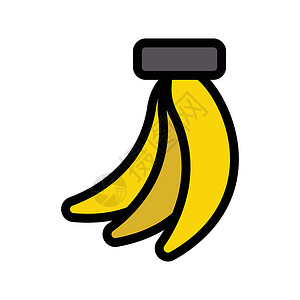 水果果插图网络艺术团体水果热带白色黄色手绘饮食背景图片