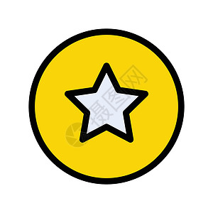 加星标最爱金融令牌星标彩票报酬质量网站展示评分中风插画