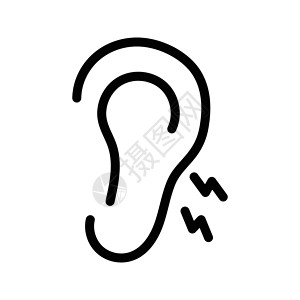 听感染疼痛插图身体耳鼻喉科耳科疾病援助耳痛鼓膜背景图片