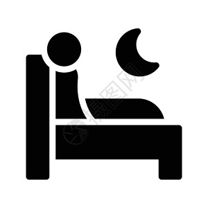 夜间指示灯标识夜间标签月亮令牌艺术标识时间就寝白色气象创造力插画