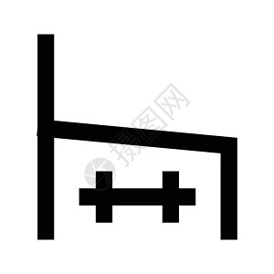 健身房杠铃力量重量网络游戏训练标识运动插图权重背景图片