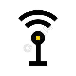 信号插图互联网车站发射机商业天线网络技术白色黑色背景图片