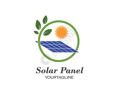 太阳能电池板标志矢量 ico太阳技术蓝色面板插图等距环境标识发电机生态背景图片