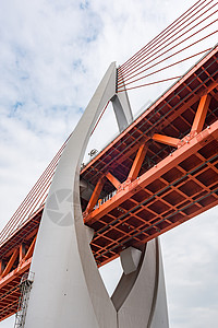 在重庆 东水门桥铁龙对天背景图片