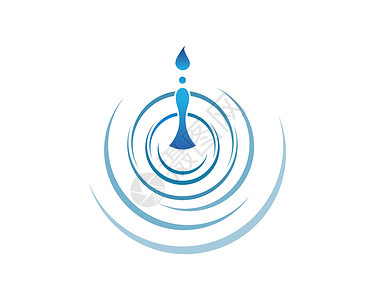 水滴logo水滴 Logo 模板矢量图圆圈社区设计师蓝色生态生长教育载体技术叶子设计图片