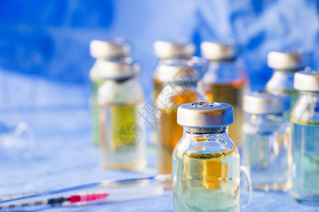 Corona病毒和Covid  19种安普莱斯新疫苗 不同品种的疫苗剂量诊所药剂师抗生素玻璃感染实验室测试化学治疗背景图片