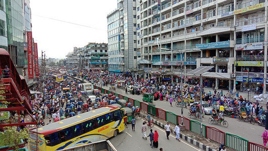 70周年与国同庆孟加拉国人民与城市观背景