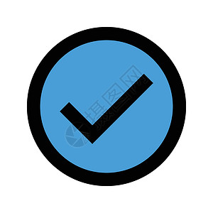 完成圆形复选插图框架投票清单网络标记按钮背景图片