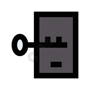 锁工具房子插图互联网黑色网络安全按钮密码开锁背景图片