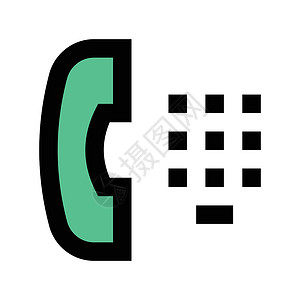 拨号器拨号板黑色界面电话软垫键盘白色数字技术安全插图设计图片