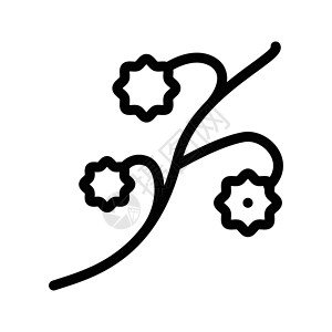 开花插图植物漩涡叶子公园花园装饰品夹子艺术圆形背景图片