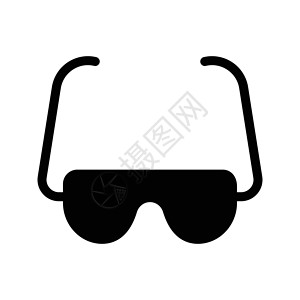 戴眼罩光学图标符号黑色眼睛安全眼镜图片插图插画背景图片