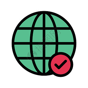 世界互联网浏览器地球插图商业行星按钮复选网络标记背景图片