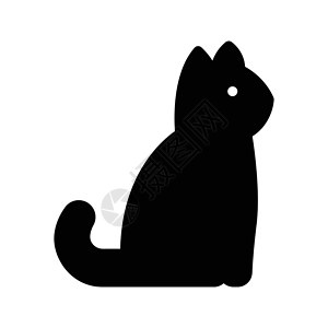 宠物哺乳动物动物艺术黑色绘画情景尾巴白色插图网络背景图片