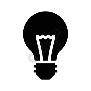 轻型黑色解决方案发明活力灯泡技术创新插图照明力量背景图片