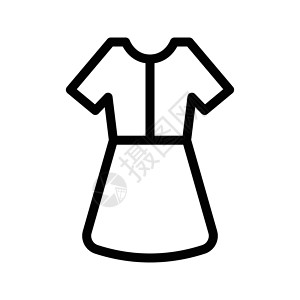 粗布女孩衣服绘画服装插图女性女士胸衣服饰艺术背景图片