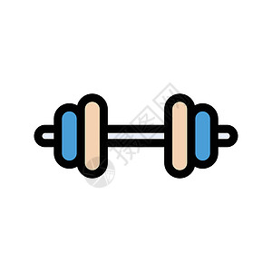 健身房插图网络杠铃力量权重训练运动标识重量背景图片