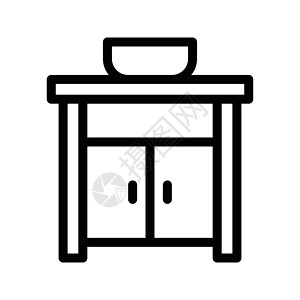 内阁厨房壁橱桌子胸部插图商业标识房子店铺卧室背景图片
