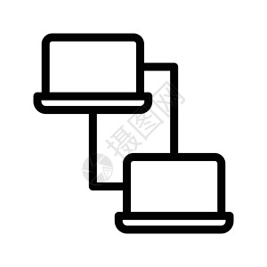联系技术电脑监视器插图展示创造力网站商业开发商笔记本背景图片