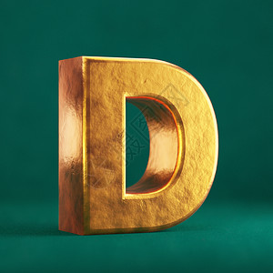 Fortuna 金字D 在潮水绿色背景的大写字母D背景图片