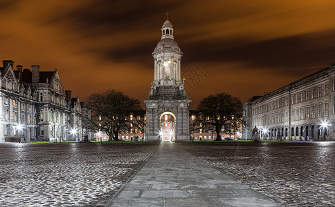 都柏林爱尔兰法院院三一学院晚间校友会背景图片