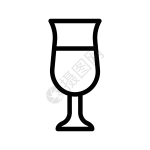 葡萄酒杯子饮杯子玻璃酒精插图牛奶饮料苏打瓶子稻草热带插画