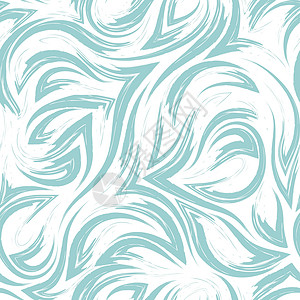 绿松石矢量的几何无缝图案来自流线角和波浪与白色背景隔绝处 水或海流纹理插画
