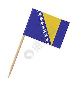 木棍上的波斯尼亚和黑塞哥维那小纸旗背景图片