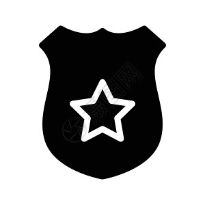 勋章奖牌白色黑色侦探标识队长警察成就联邦金属配件背景图片
