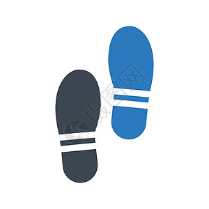 调查打印插图鞋类黑色脚步证据鞋印痕迹案件按钮背景图片