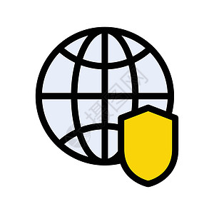 浏览器保护商业标识技术安全数据网络球状体互联网插图背景图片