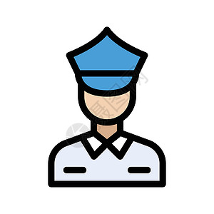 警卫服务男性插图法律职业帽子安全网络男人犯罪背景图片