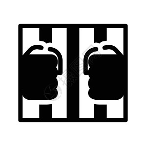 监禁成人车站安全监狱酒吧警察黑色刑事细胞插图背景图片