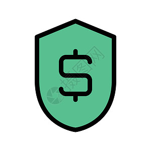 遮罩保险金融插图银行网站银行业徽章安全防御货币背景图片