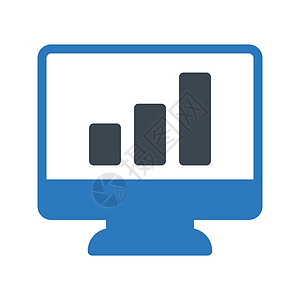 木板素材图图表图屏幕桌面展示推介会信息木板进步销售量统计监控插画