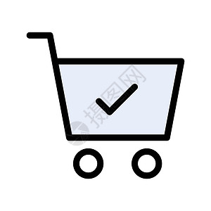 电车零售商业市场销售互联网插图黑色网络购物按钮背景图片