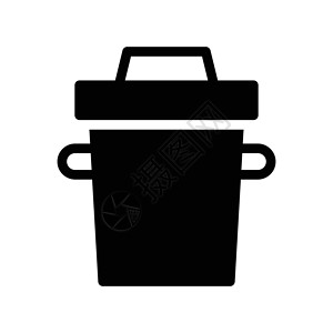 垃圾桶黑色回收站环境插图回收垃圾箱网络按钮垃圾补给品背景图片