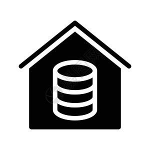 服务器插图标识网站网络按钮电脑建筑技术互联网房子背景图片