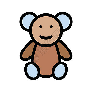 熊礼物泰德卡通片动物插图孩子玩具熊派对快乐娃娃背景图片