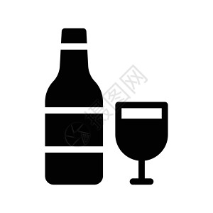 酒精酒酒杯酒厂餐厅节日饮料派对白色酒精瓶子红色背景图片