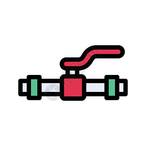 水管子标识管道阀门建造管子黑色配件龙头插图标识金属压力设计图片