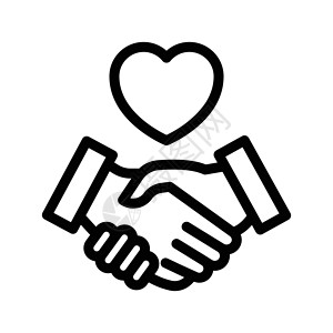 爱的握手素材约会日期标识关心问候语白色合作合伙插图帮助友谊联盟插画
