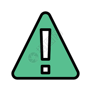 警告网络注意力按钮白色危险三角形插图互联网冒险安全背景图片