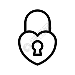 浪漫爱情储物柜互联网锁孔安全插图网络黑色礼物秘密钥匙背景图片