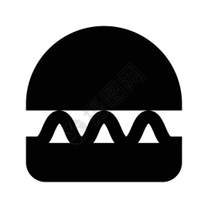 快速快食食品芝士汉堡食物午餐小吃芝麻黑色面包插图包子背景图片