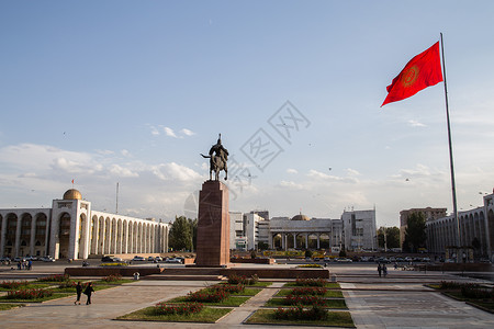 阿拉莫广场吉尔吉斯斯坦比什凯克阿图广场背景
