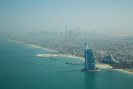 Burj Al阿拉伯空中观察背景图片