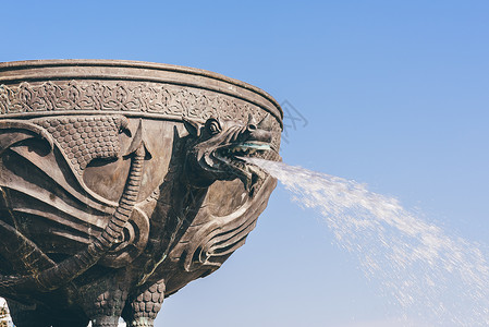 喀山市龙喷泉背景图片