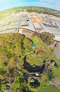 澳大利亚的全景空中观察旅行天坑植物花园苔藓叶子公园森林旅游植物群图片